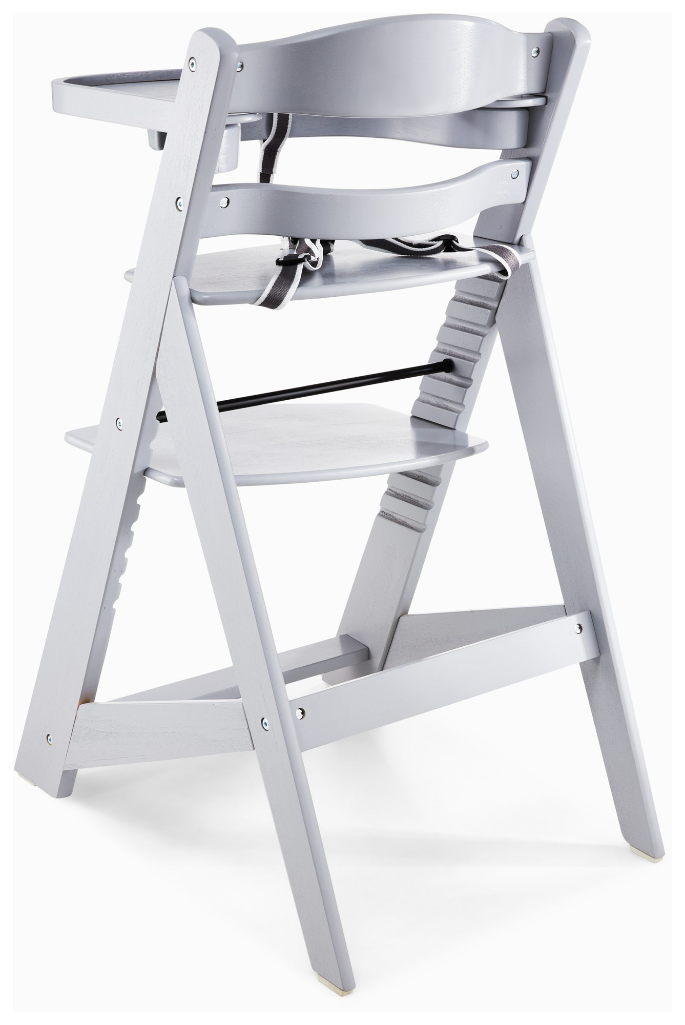 Ξύλινη καρέκλα σίτισης Moby-System WOODY - γκρι χρώμα