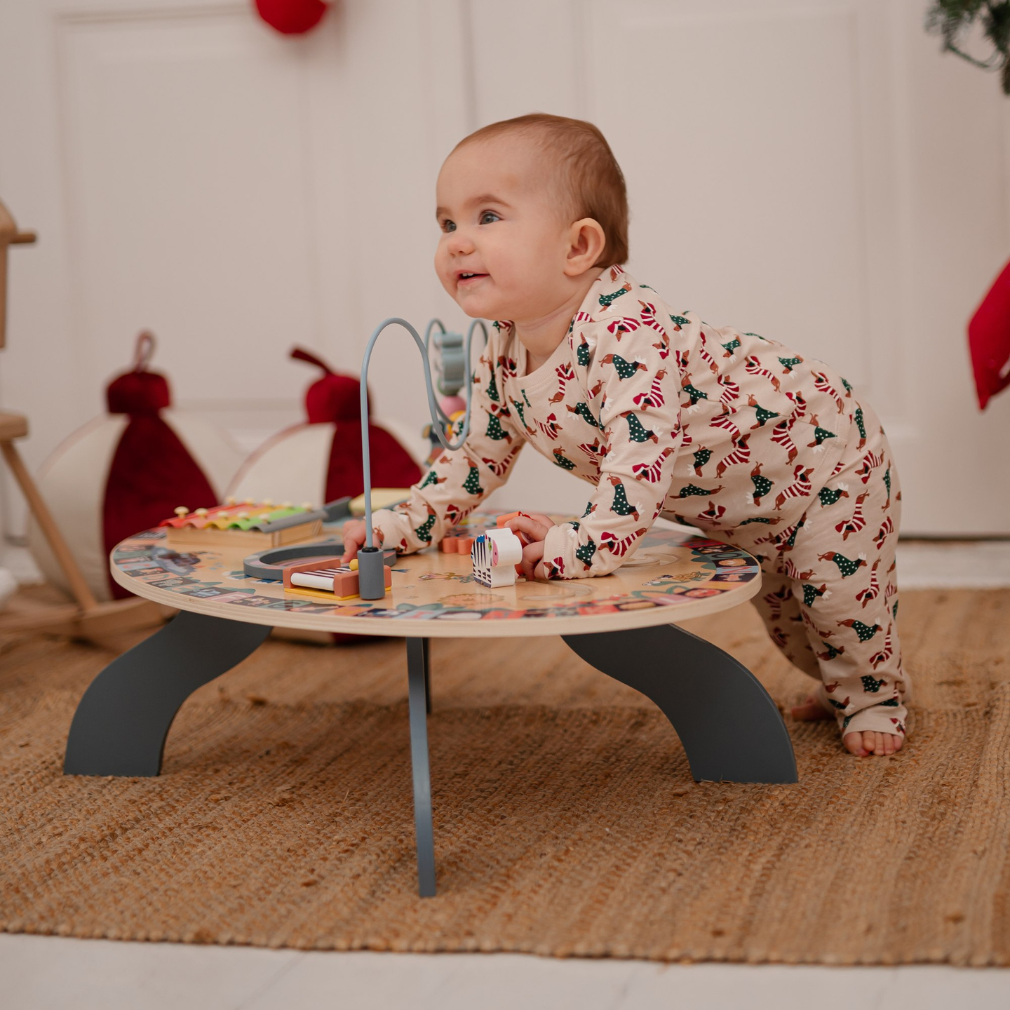 Ξύλινο εκπαιδευτικό τραπέζι 7σε1, μουσικό, αισθητηριακό