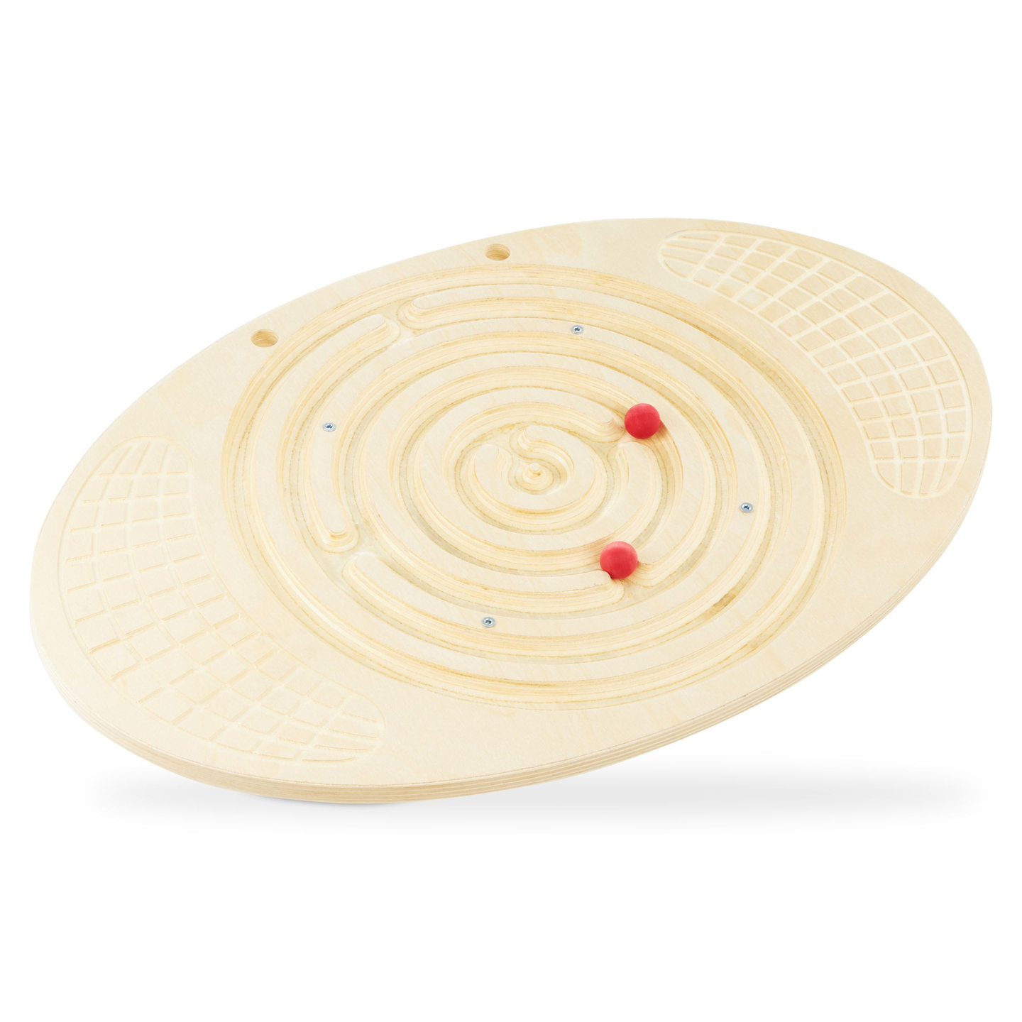 Ξύλινη σανίδα ισορροπίας με λαβύρινθο και μπάλες - balance rocker