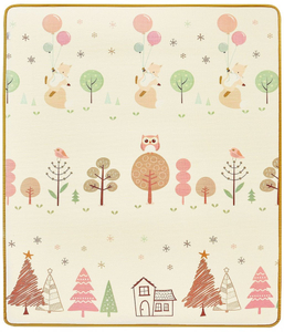 Στρώμα αφρού διπλής όψης XXL - ρολό 2 CM (δάσος και ζιγκ-ζαγκ)