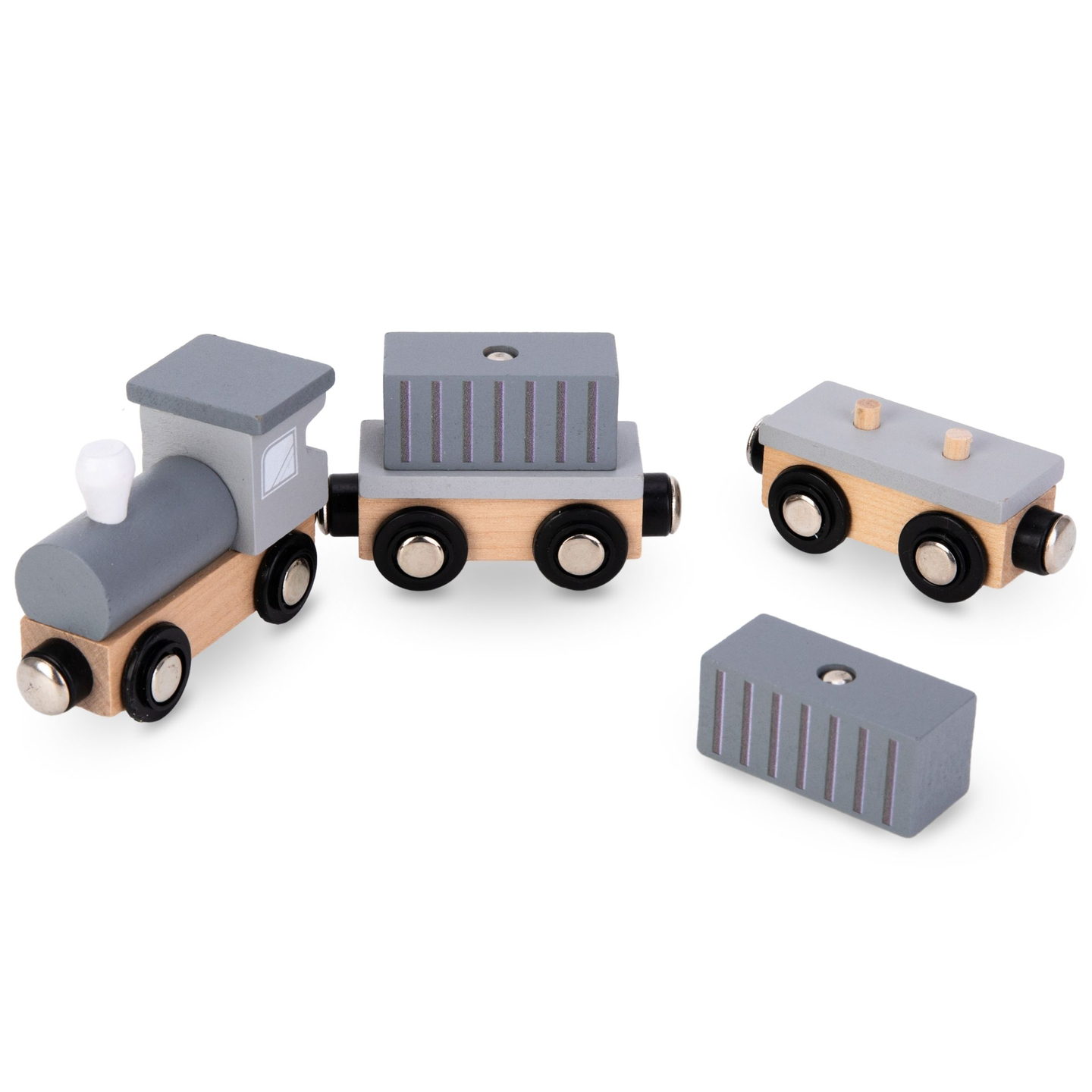 Κινητός γερανός λιμανιού με μαγνητικό βαρούλκο και αξεσουάρ - ξύλινο σετ