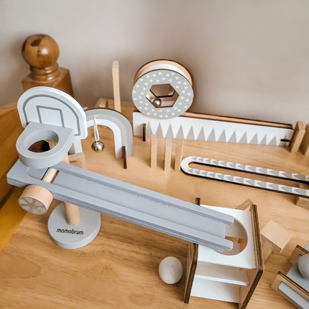 Ξύλινα τουβλάκια ντόμινο - πορεία εμποδίων - 48 στοιχεία