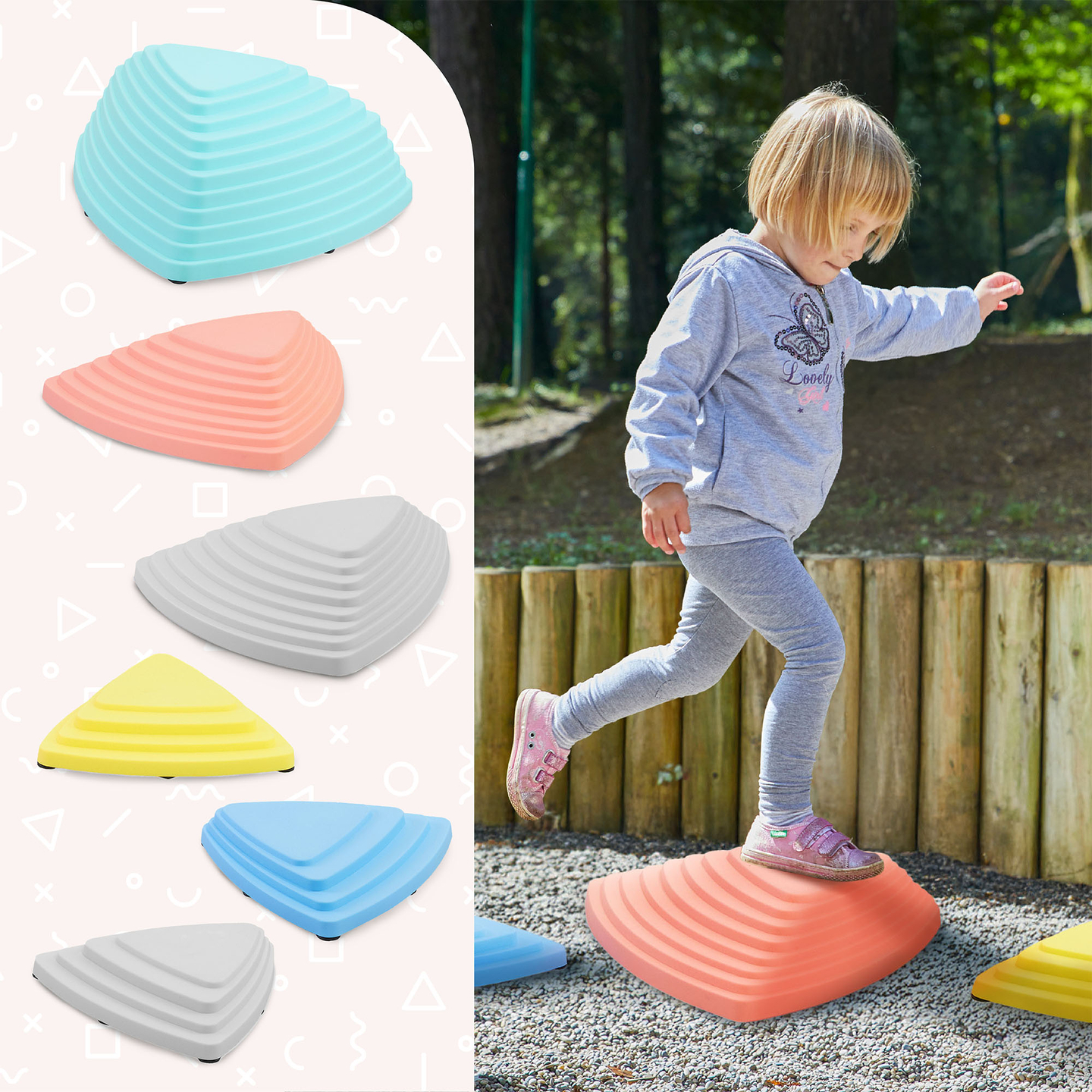 Πολύχρωμες πέτρες εξισορρόπησης - 6 τεμάχια