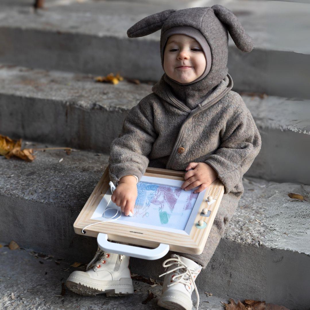 Ξύλινο λεύκωμα με γραμματόσημα - πίνακας σχεδίασης