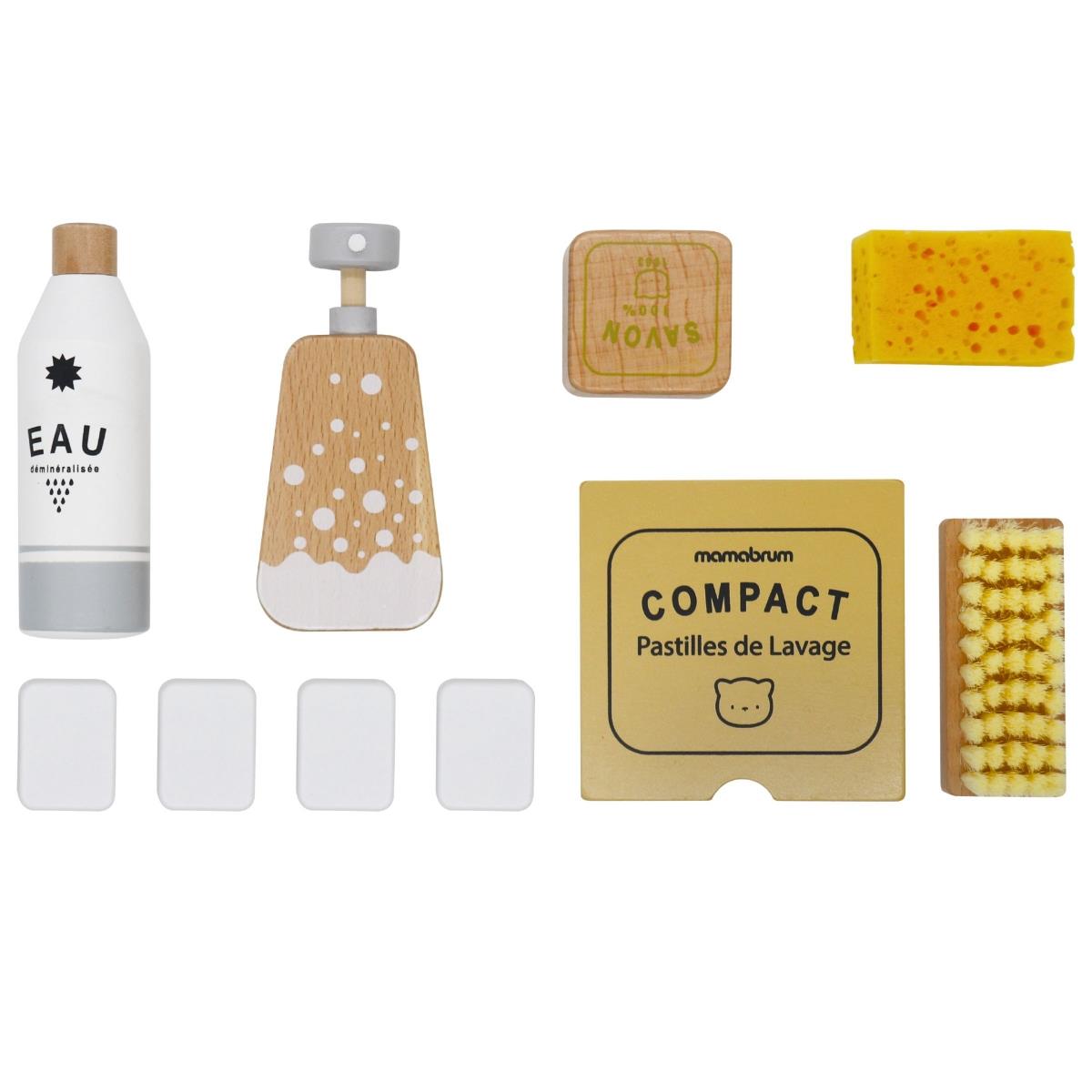 Ξύλινο σετ καθαρισμού για παιδιά - 10 αντικείμενα