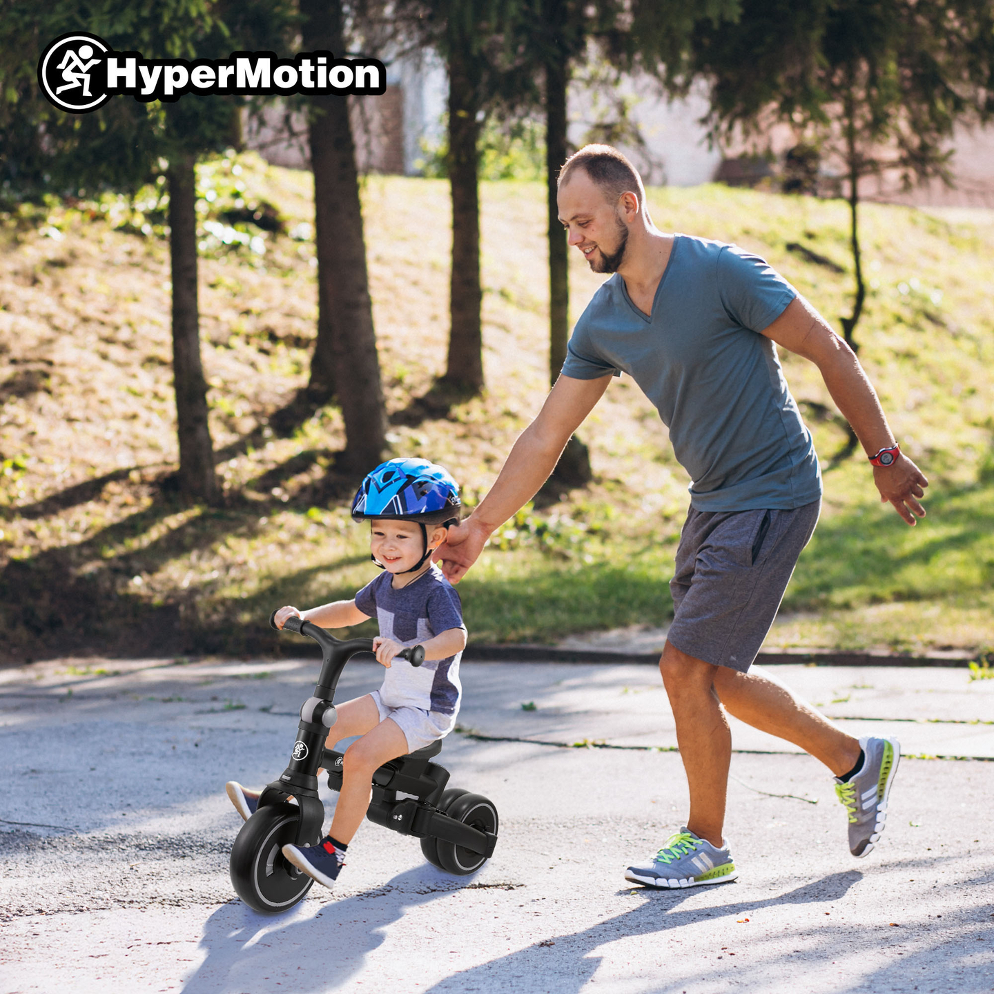 Πολυλειτουργικό τρίκυκλο 8 σε 1 TOBI FOREST - γκρι