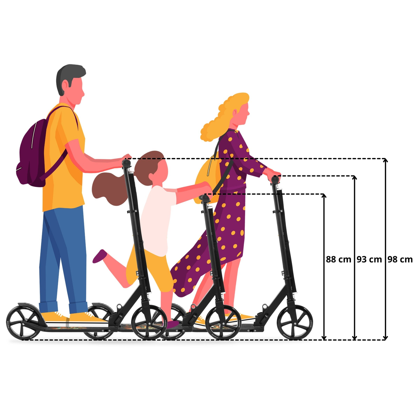 Δίτροχο σκούτερ πόλης VIBE Black HyperMotion - 100kg