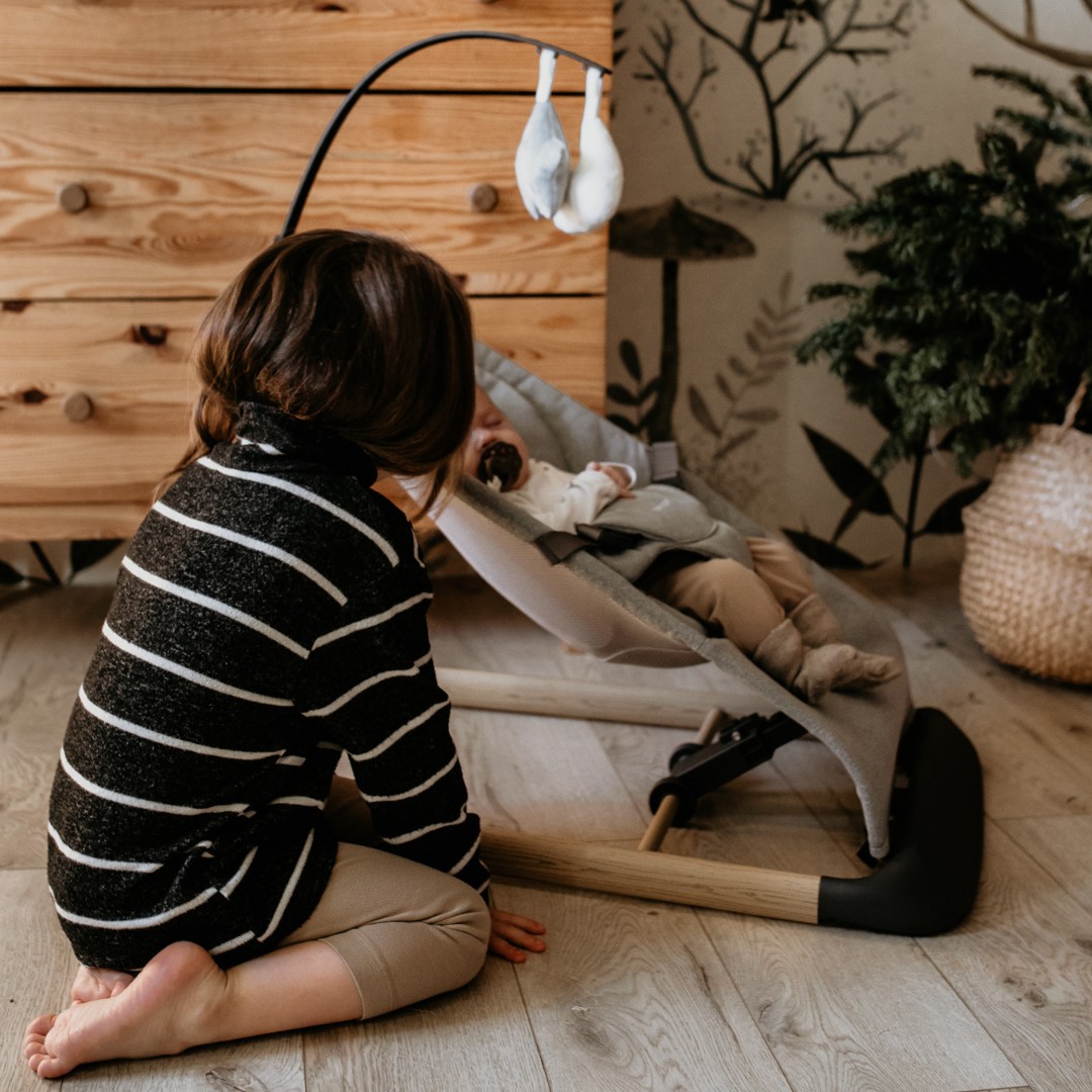 Καρέκλα κουνιστή 2 σε 1 Moby-System LILY - γκρι