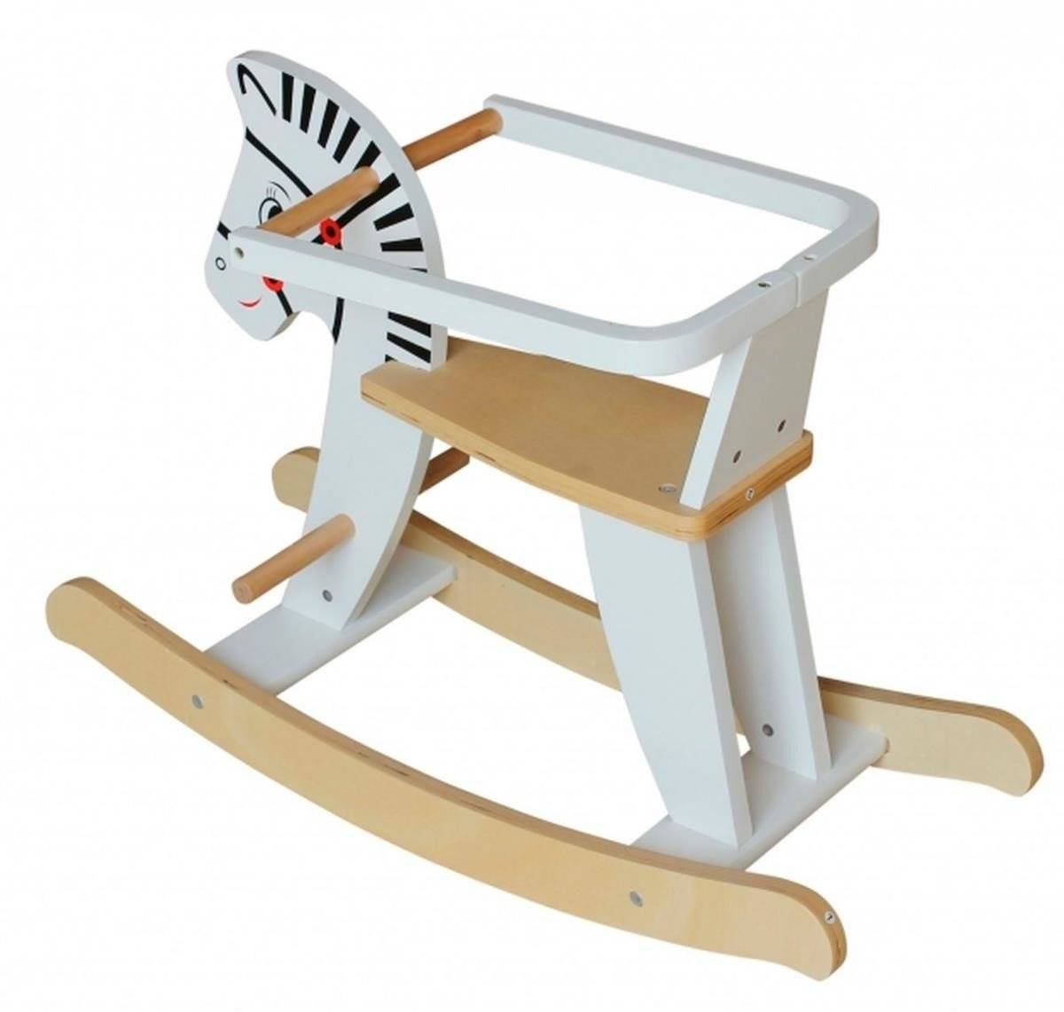 Ξύλινο κουνιστό άλογο με κάγκελα K11