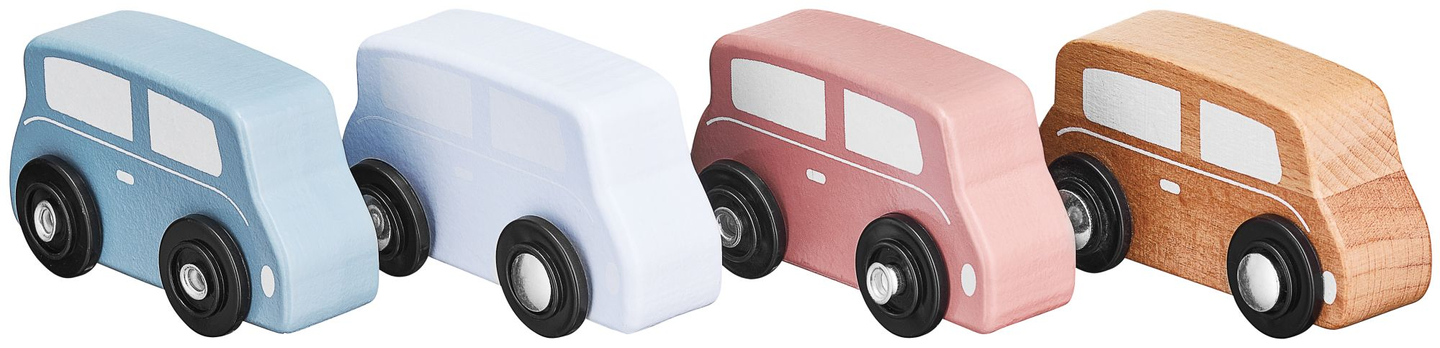 Ξύλινο φορτηγό-ρυμουλκούμενο με 4 αυτοκίνητα