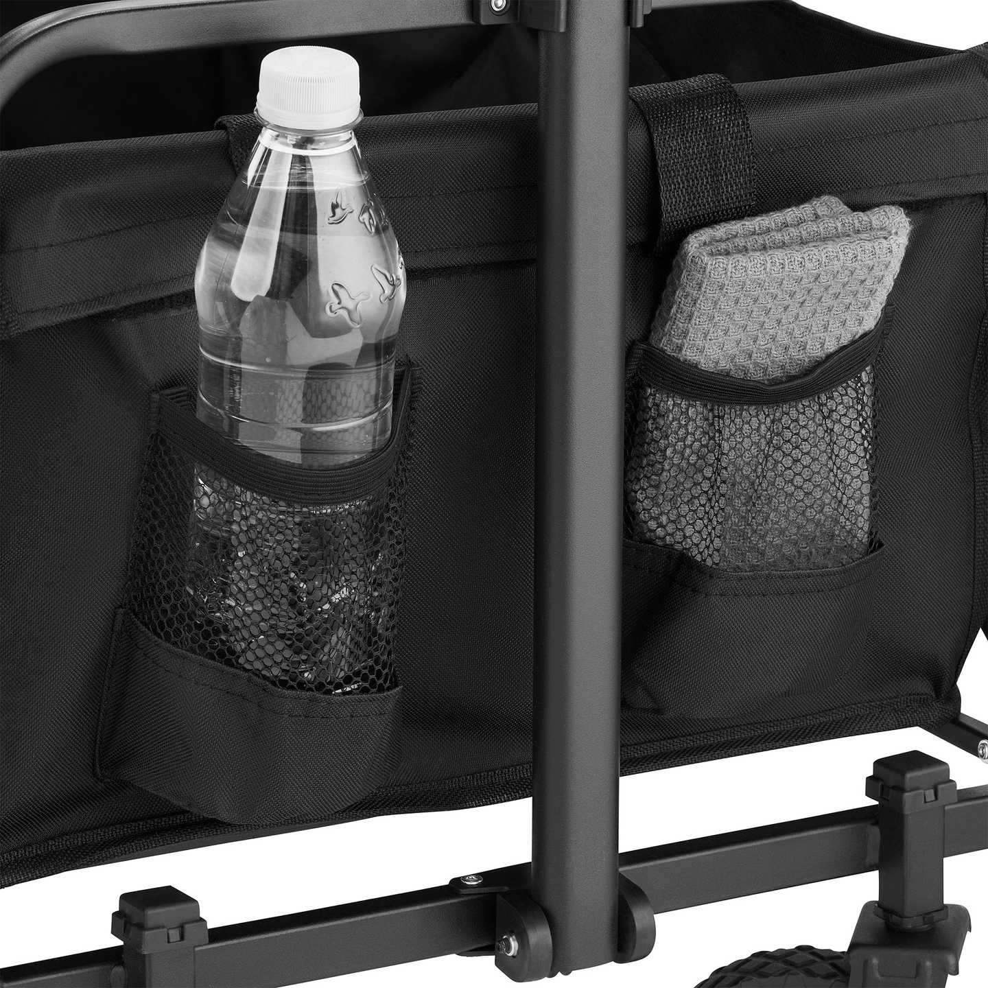 HyperMotion πτυσσόμενο αναπηρικό αμαξίδιο παραλίας - μαύρο, 80 kg