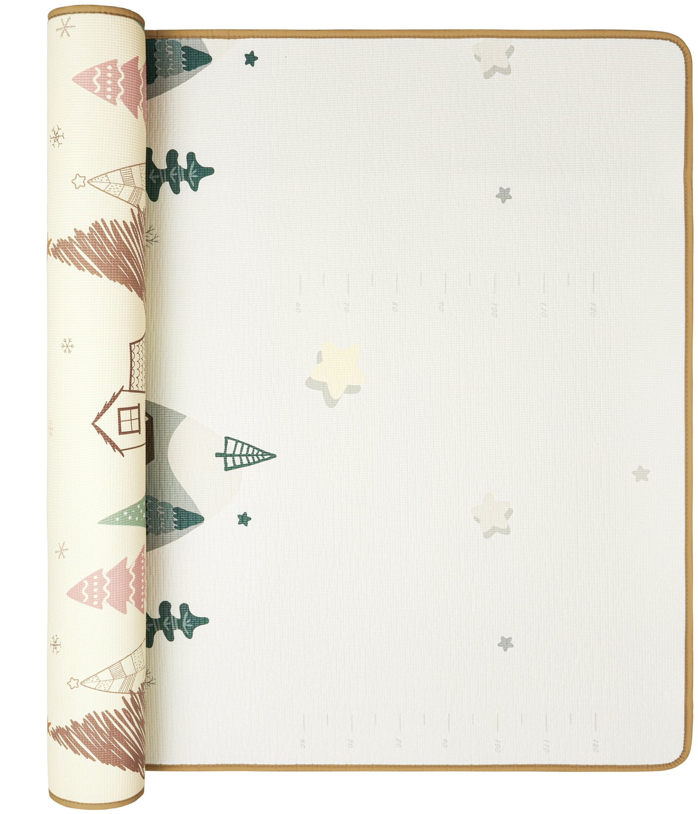 Στρώμα αφρού διπλής όψης XXL - ρολό 1 CM (δάσος και βουνά)