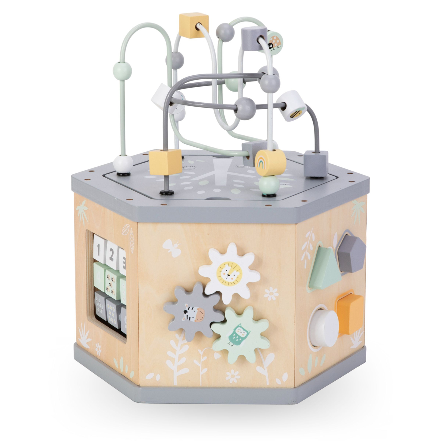 Διαδραστικός ξύλινος εκπαιδευτικός κύβος 7 σε 1 - motor loop