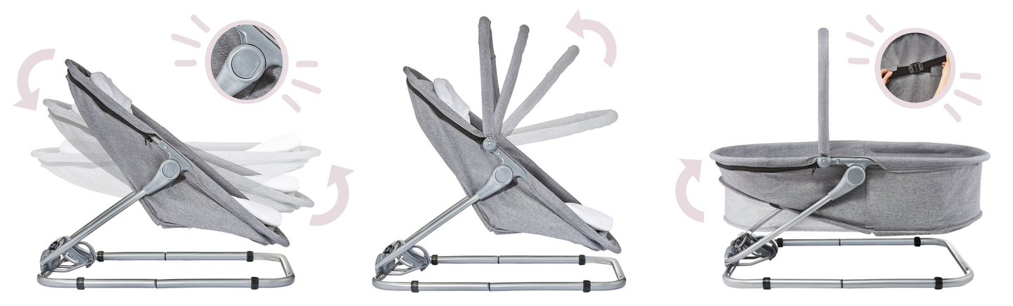 Ξαπλώστρα + Κάθισμα πλευστότητας + Κούνια 3 σε 1 - Moby-System MILA