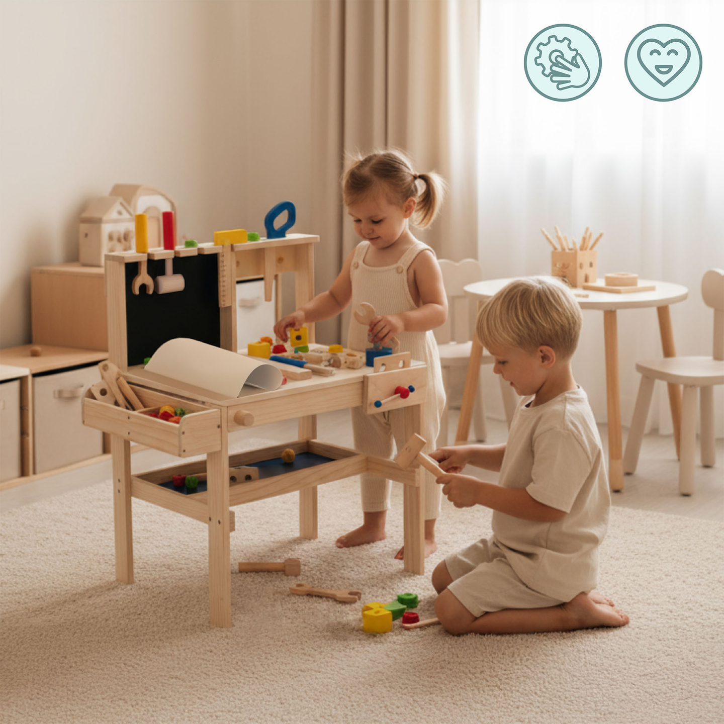 Ξύλινο σετ DIY XXL - 75 κομμάτια