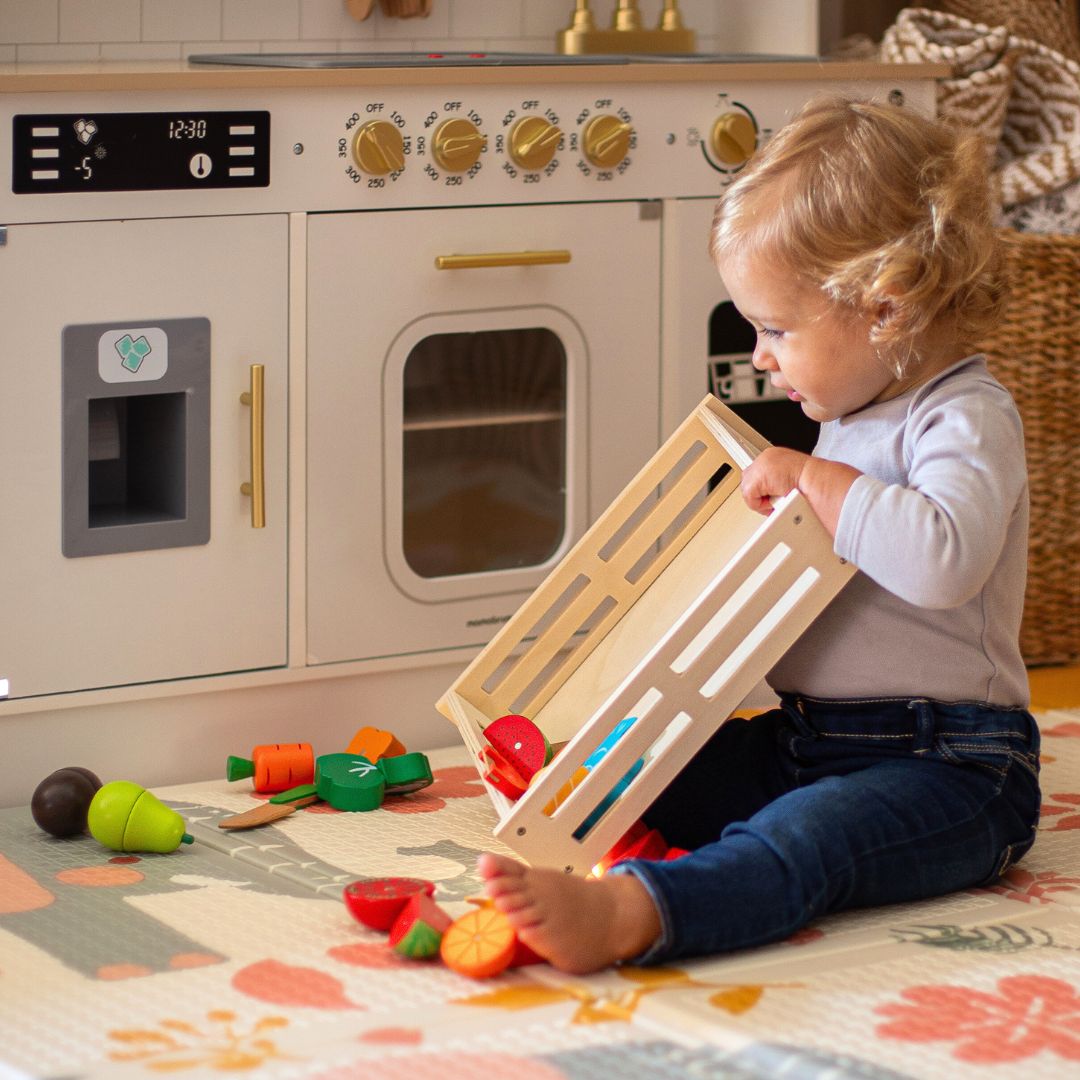 Ξύλινα φρούτα και λαχανικά για κοπή