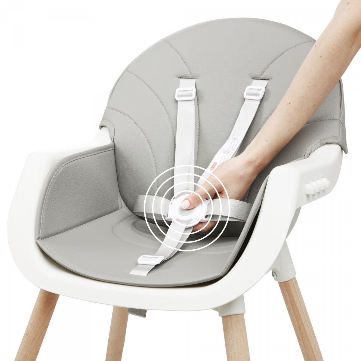 Καρέκλα σίτισης AMELIA 3in1 Moby-System, γκρι