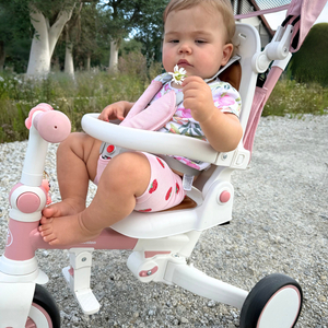 Πολυλειτουργικό τρίκυκλο 8 σε 1 TOBI FOREST - ροζ