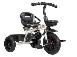 HyperMotion TOBI VECTOR τρίκυκλο - παντοτινά φουσκωτοί τροχοί + μπάρα ώθησης. Χρώμα: ανοιχτό γκρι.