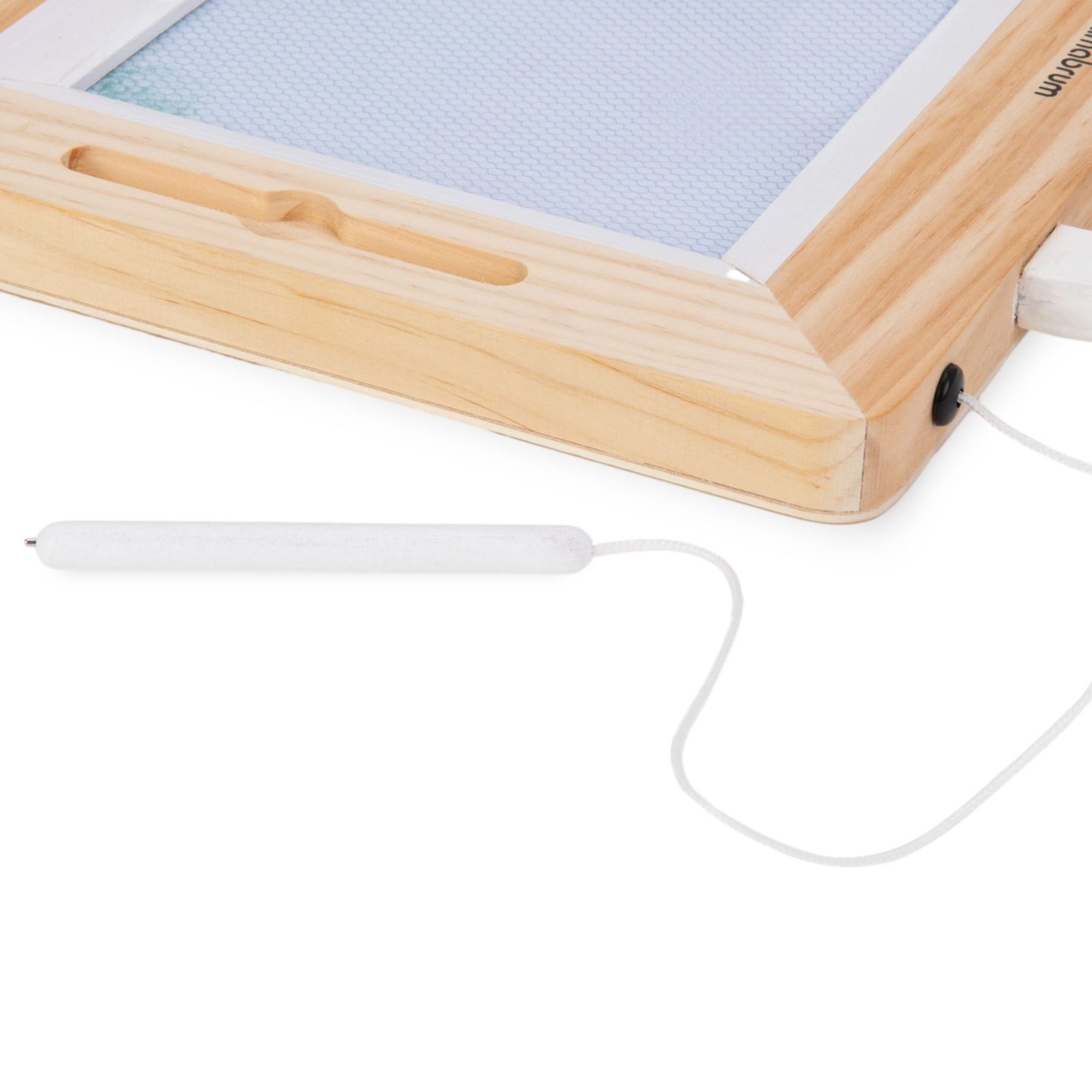 Ξύλινη πένα με σφραγίδες - πίνακας ζωγραφικής