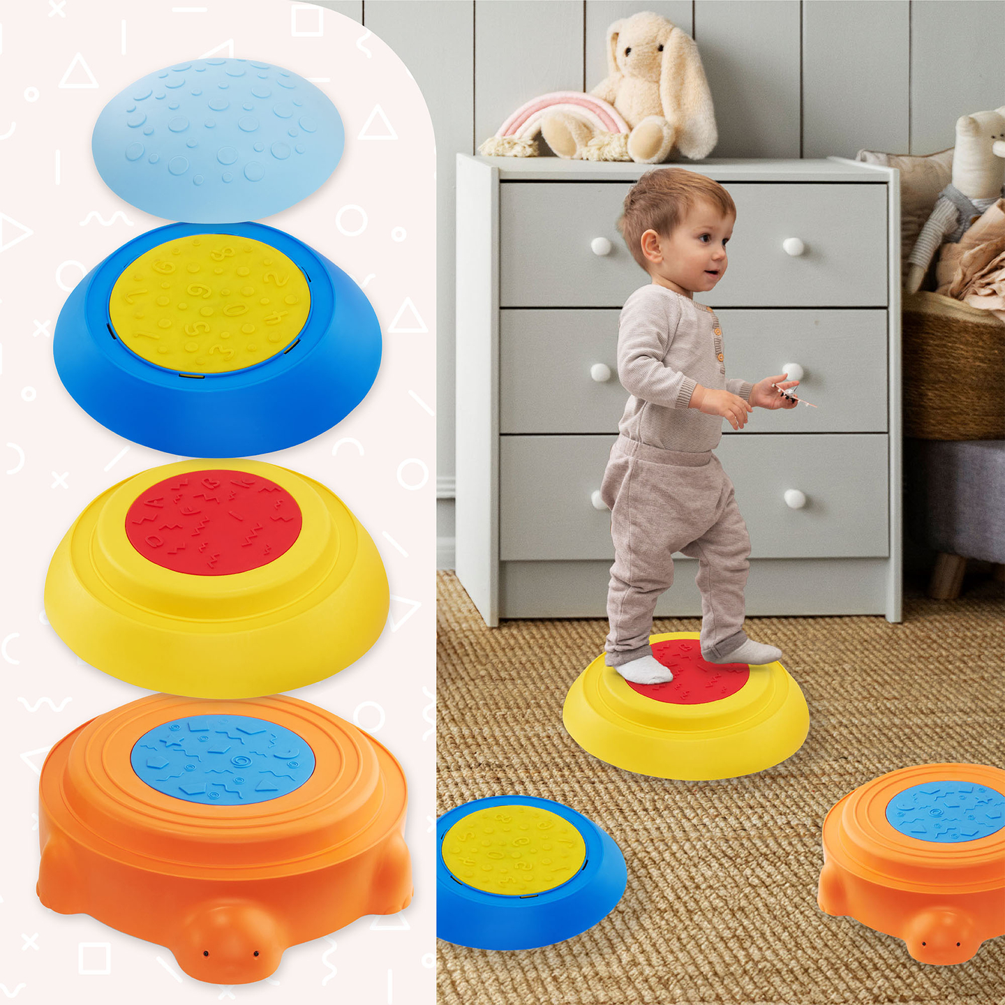 Αισθητηριακό μονοπάτι για παιδιά - Πολύχρωμη χελώνα