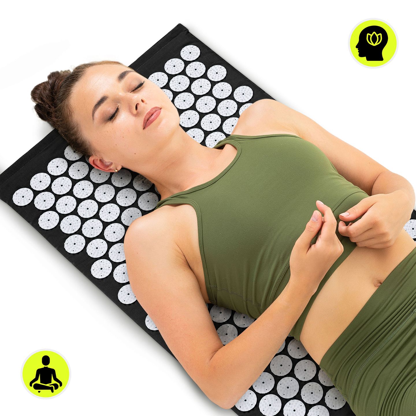 Στρώμα πιεσοθεραπείας με μαξιλάρι και κάλυμμα - 72 cm HyperMotion ασπρόμαυρο