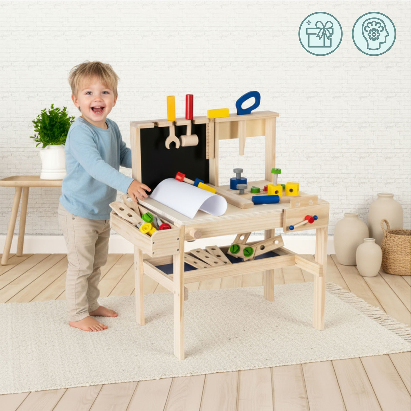 Ξύλινο σετ DIY XXL - 75 κομμάτια