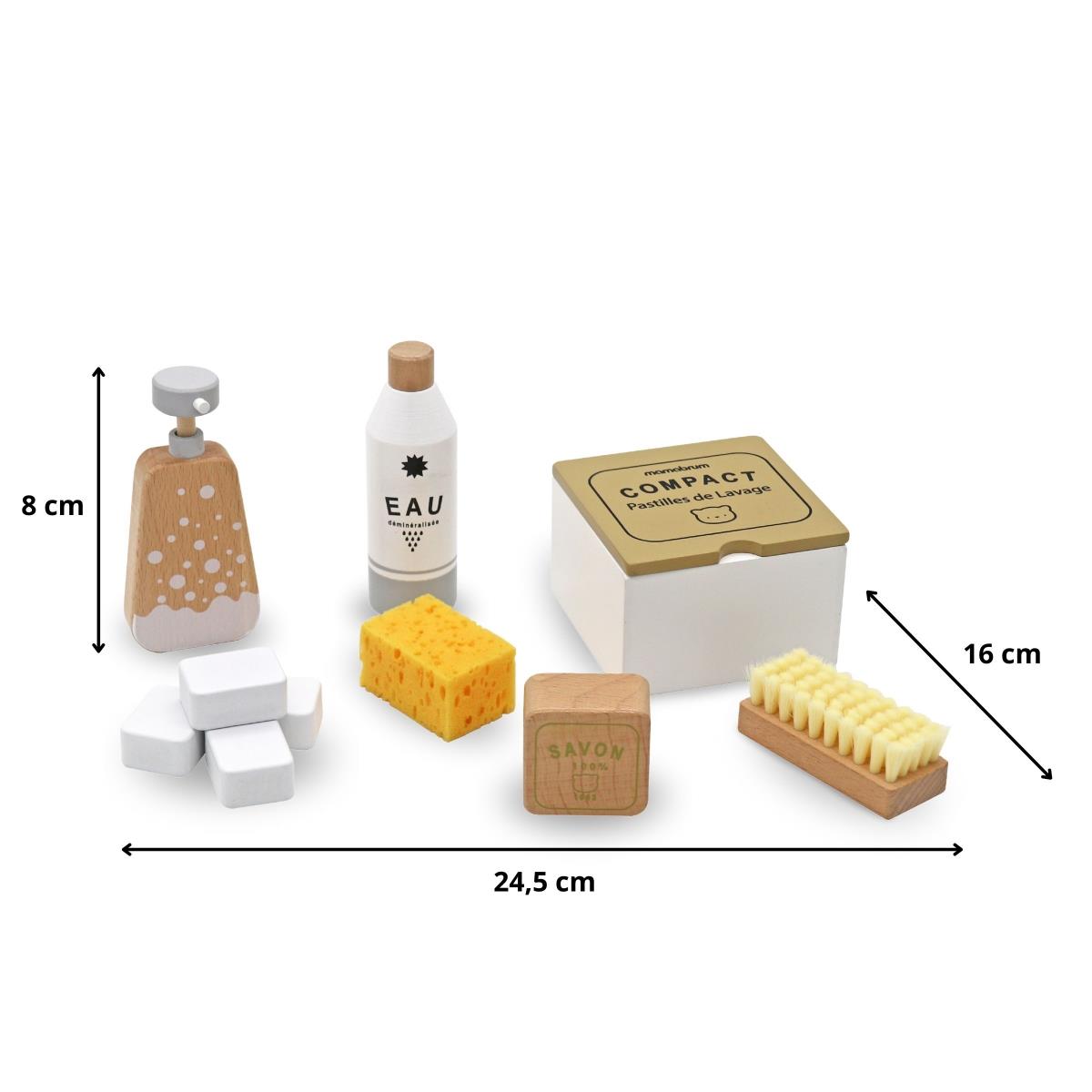 Ξύλινο σετ καθαρισμού για παιδιά - 10 αντικείμενα