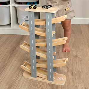 Ξύλινη πίστα - τσουλήθρα για αυτοκίνητα - 6 όροφοι