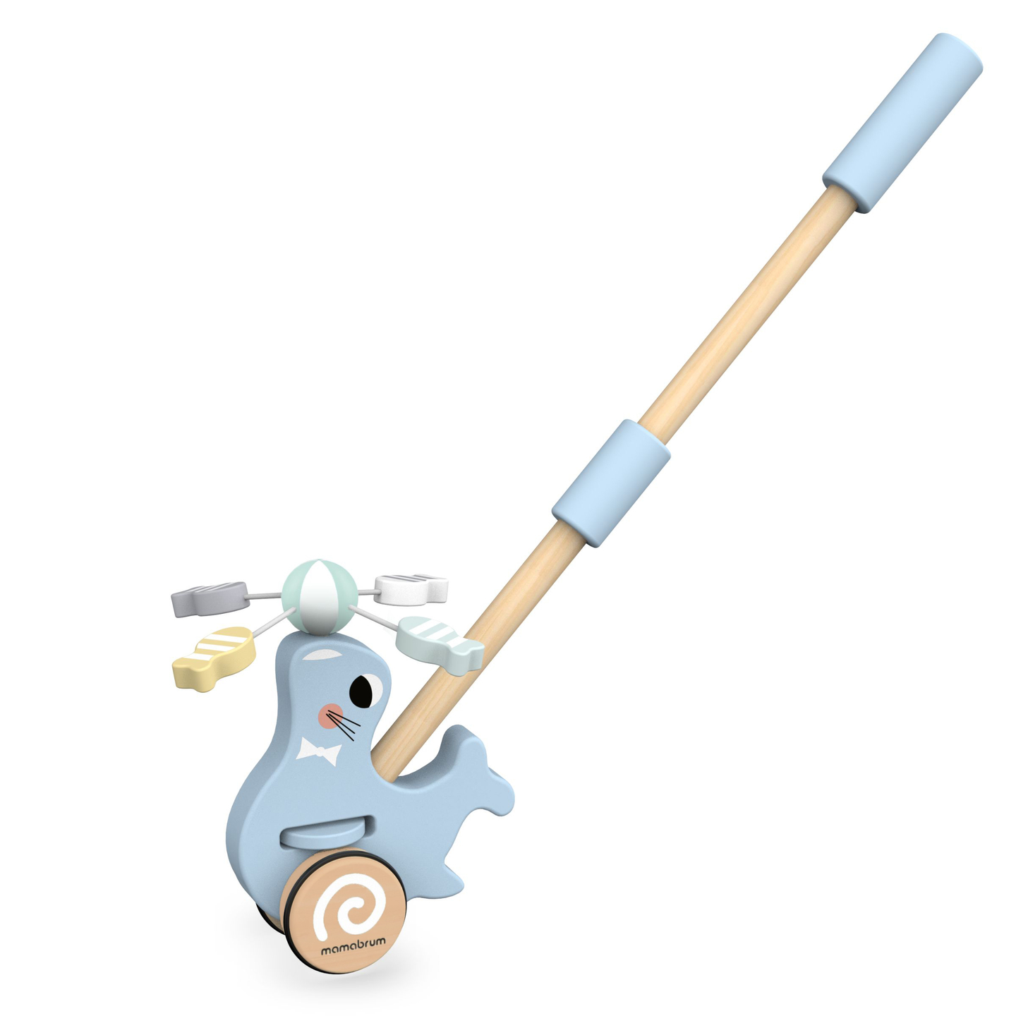 Ξύλινη σφραγίδα με ραβδί ώθησης - ωθητής