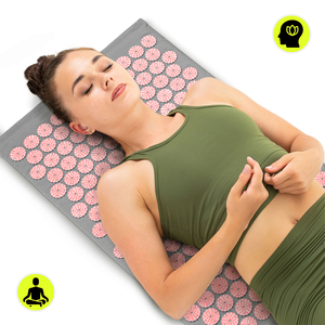 Στρώμα πιεσοθεραπείας με μαξιλάρι και κάλυμμα - 72 cm HyperMotion γκρι και ροζ