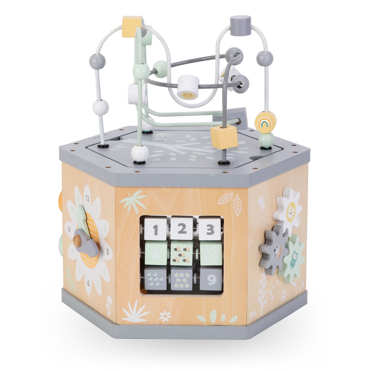 Διαδραστικός ξύλινος εκπαιδευτικός κύβος 7 σε 1 - motor loop