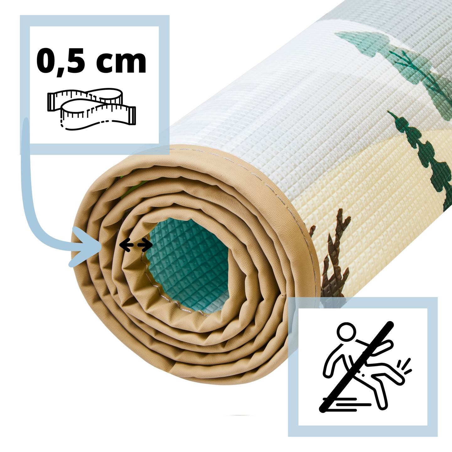 Στρώμα αφρού διπλής όψης - παραμυθένια / χειμερινή πόλη