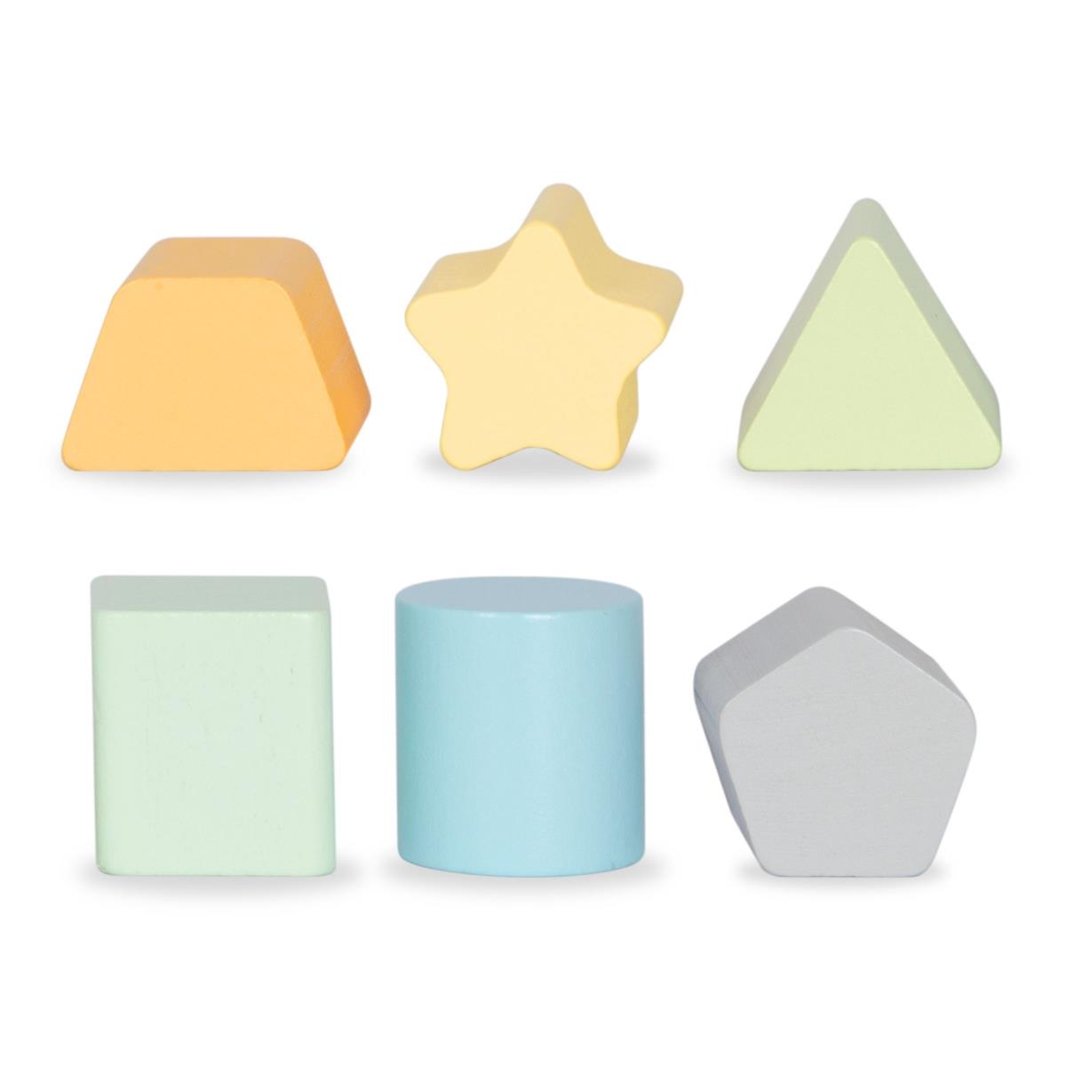 Ξύλινη περπατούρα 2-σε-1 με εκπαιδευτική λειτουργία κύβου, ροζ