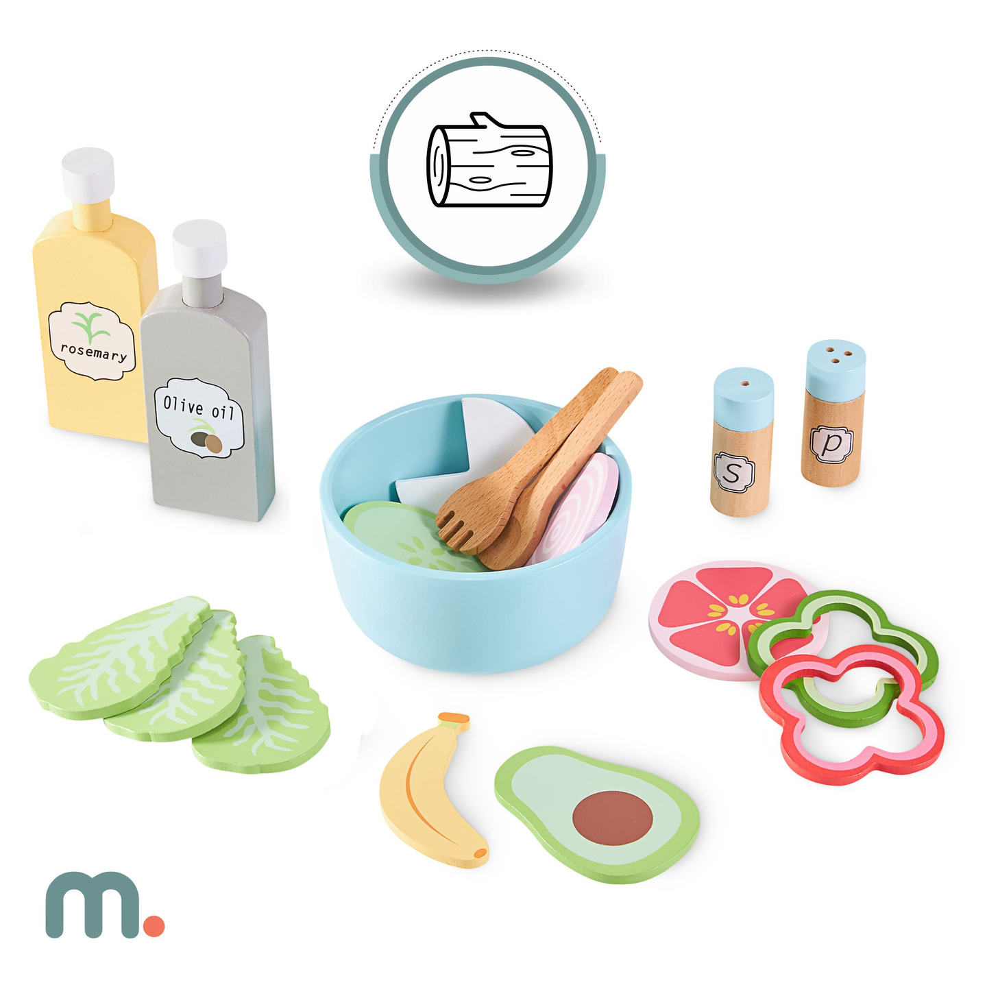 XXXXL μεγάλη ξύλινη διαδραστική κουζίνα με φωτισμό LED, πλυντήριο ρούχων, φούρνο μικροκυμάτων - 50 στοιχεία