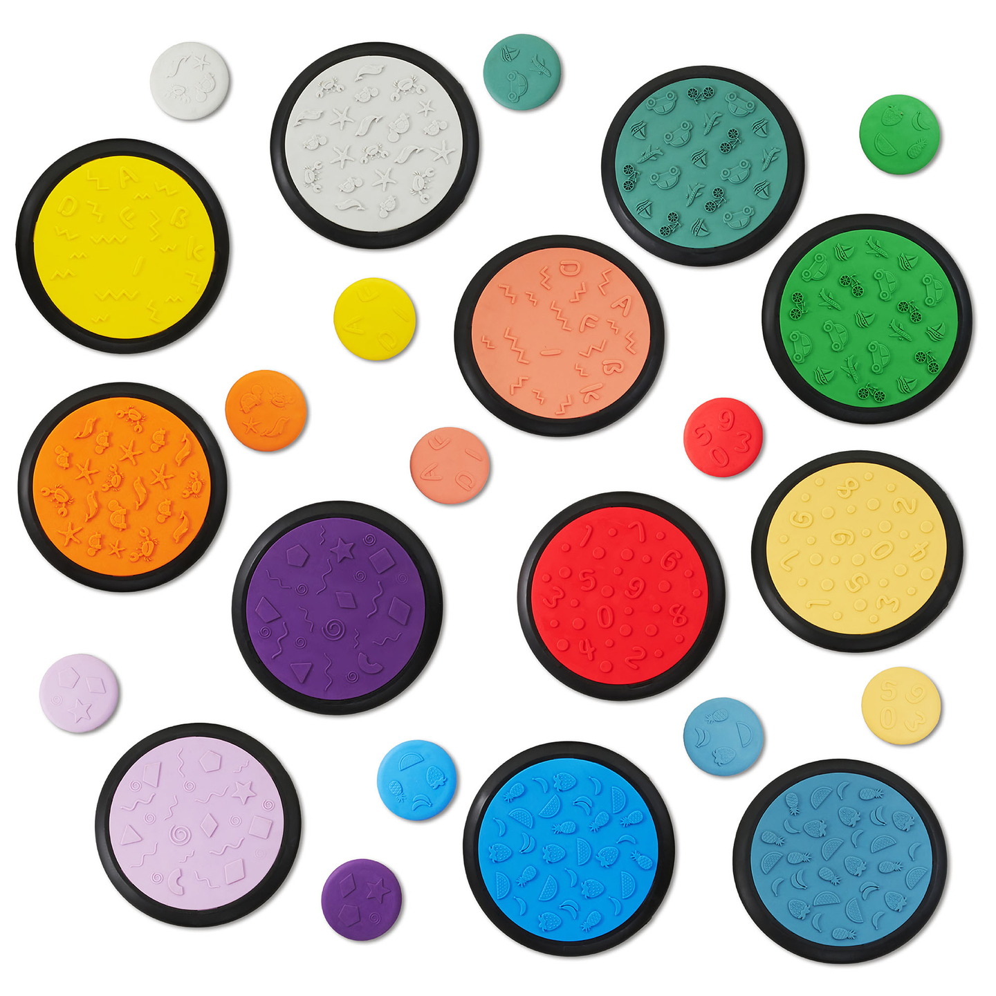 Πολύχρωμοι αισθητηριακοί δίσκοι για παιδιά - 24 τεμάχια