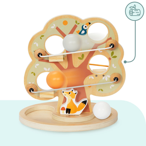 Ξύλινη πίστα με μπάλα - Πράσινο δέντρο