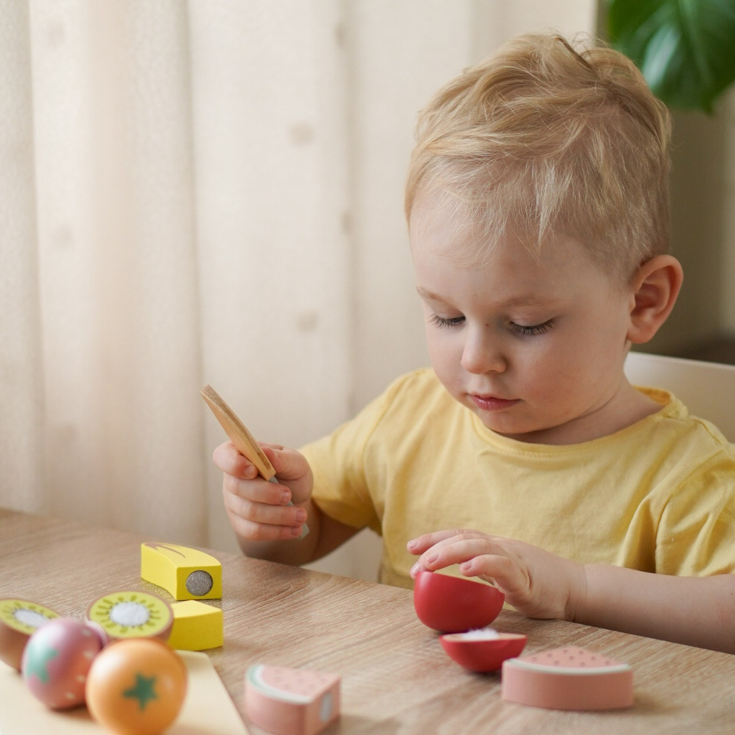 Ξύλινα φρούτα κοπής - σετ