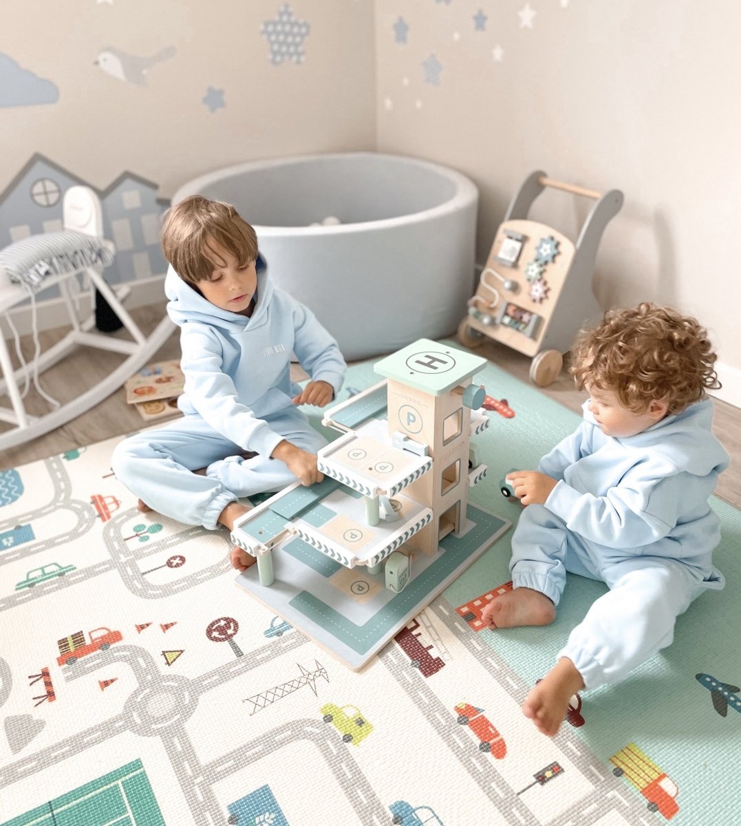 Στρώμα αφρού διπλής όψης XXL - ρολό 2 CM (δρόμος και ζιγκ-ζαγκ)