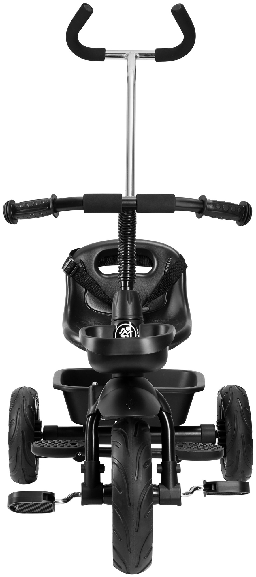 HyperMotion TOBI VECTOR τρίκυκλο - παντοτινές φουσκωτές ρόδες + μπάρα ώθησης. Χρώμα: μαύρο.