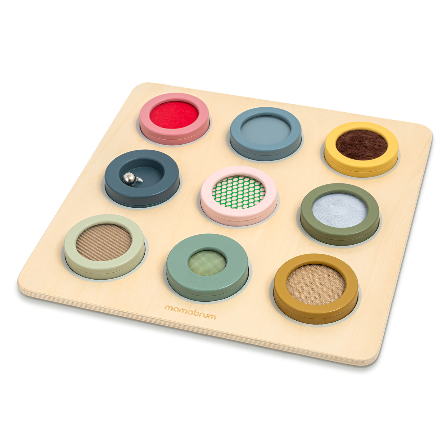 Ξύλινη Αισθητηριακή Πινακίδα Montessori – 9 Υφές για να Ανακαλύψετε και να Αναπτύξετε την Αίσθηση της Αφής