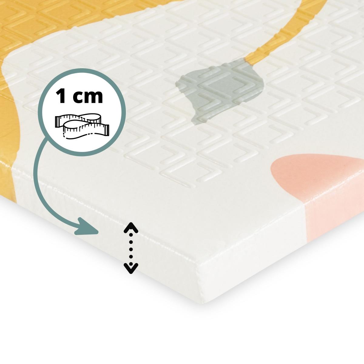 Αναδιπλούμενο στρώμα αφρού διπλής όψης 180 x 120 x 1cm - Exotic Elephants/Delicate Grey