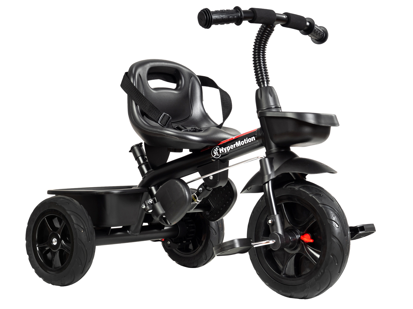 HyperMotion TOBI VECTOR τρίκυκλο - παντοτινές φουσκωτές ρόδες + μπάρα ώθησης. Χρώμα: μαύρο.