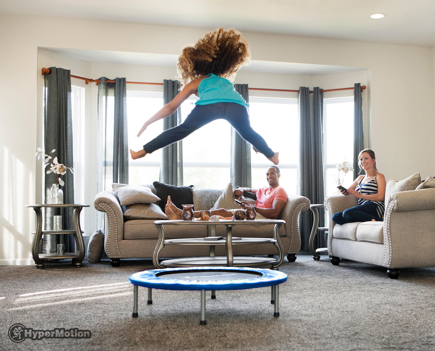 Μίνι τραμπολίνο για παιδιά και ενήλικες - έως 50kg - 91cm - για το σπίτι και τον κήπο