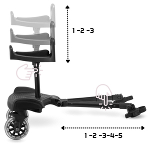 Επέκταση καροτσιού με ρυθμιζόμενο κάθισμα και σύστημα καθολικής προσάρτησης - Moby-System BUGGY2GO