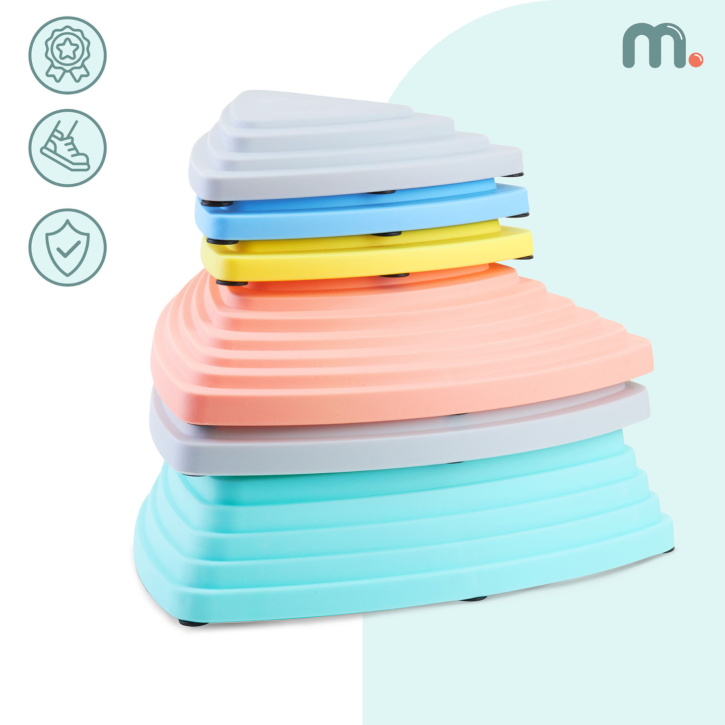 Πολύχρωμες πέτρες εξισορρόπησης - 6 τεμάχια