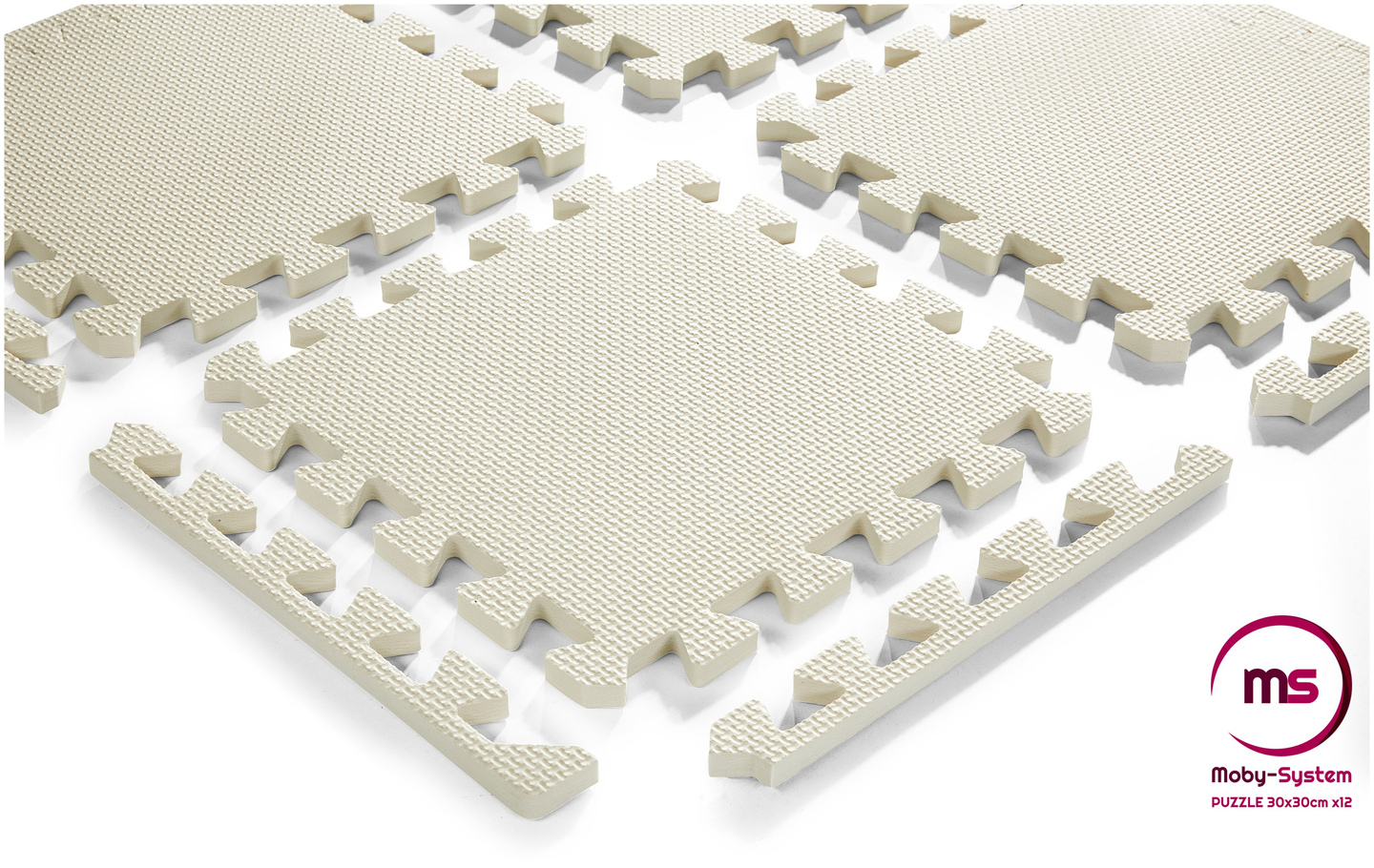 Αφρώδες παζλ 12 τεμαχίων. - εκπαιδευτικό στρώμα αφρού 120 x 90 x 1.2cm με μπορντούρα - γκρι