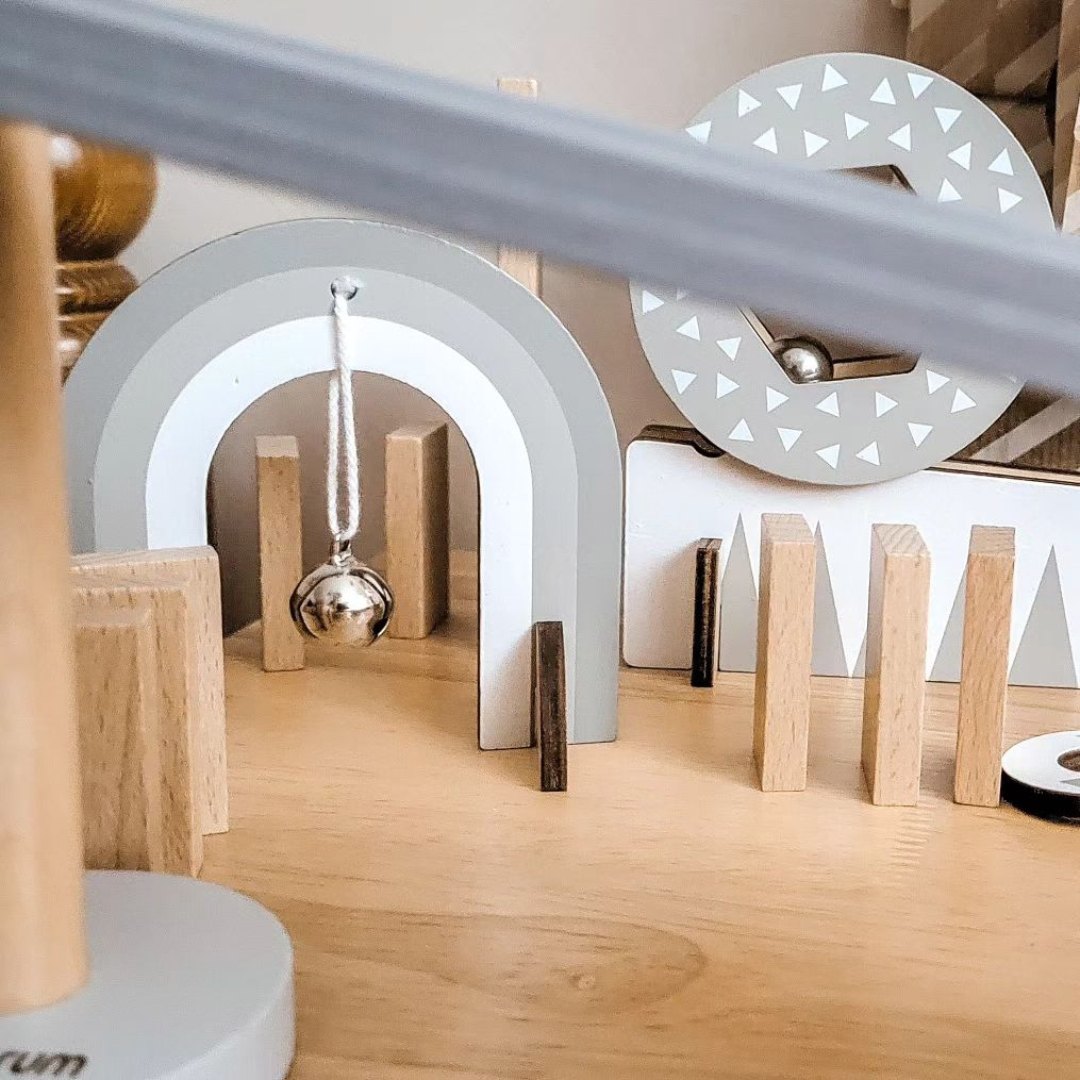 Ξύλινα τουβλάκια ντόμινο - πορεία εμποδίων - 48 στοιχεία