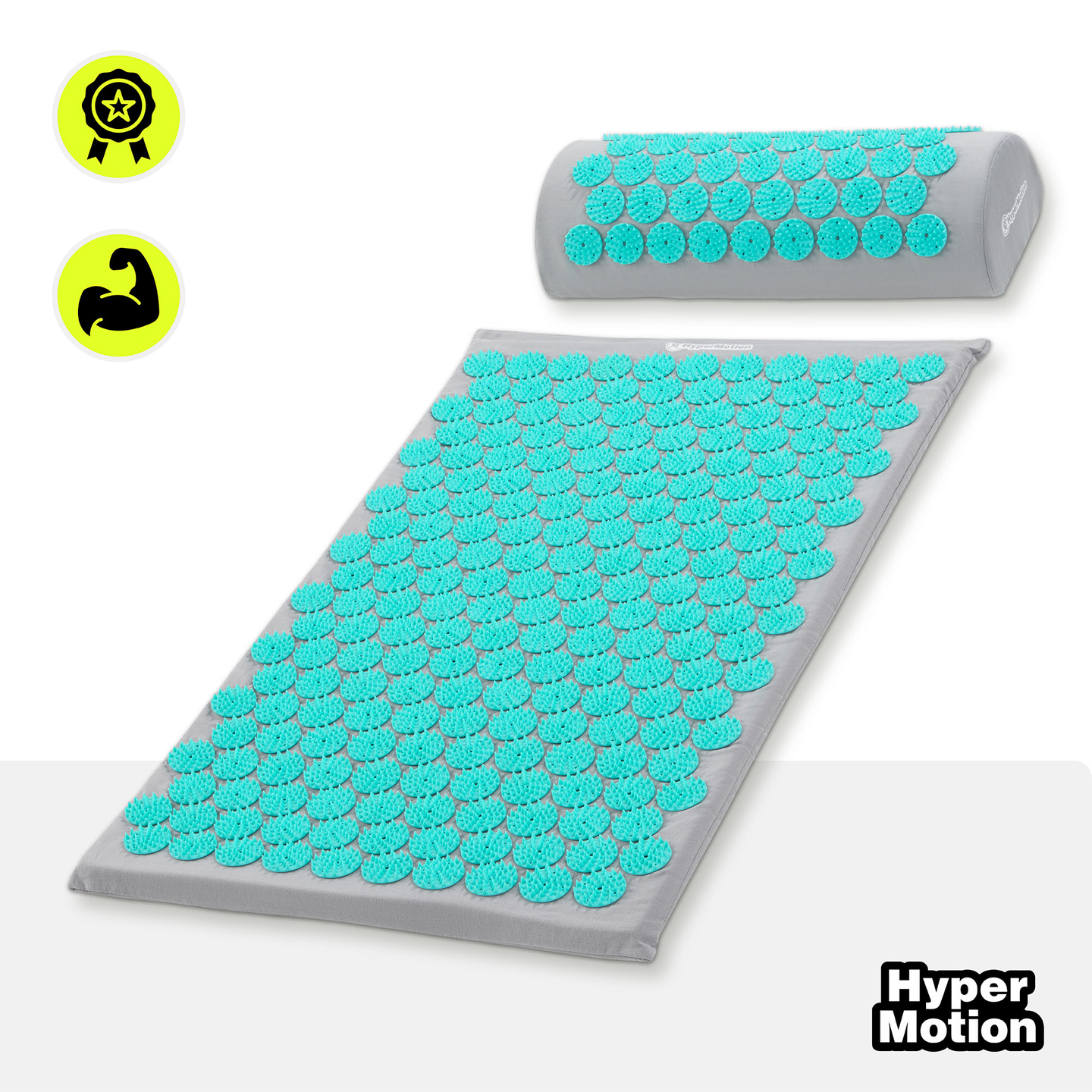 Στρώμα πιεσοθεραπείας με μαξιλάρι και κάλυμμα - 72 cm HyperMotion γκρι-μέντα