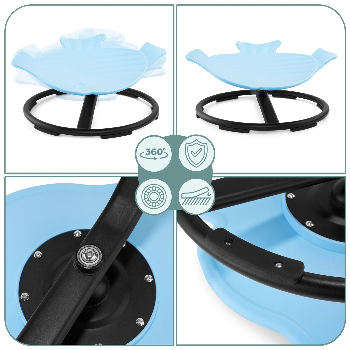 Μίνι καρουζέλ για παιδιά Fish - μπλε